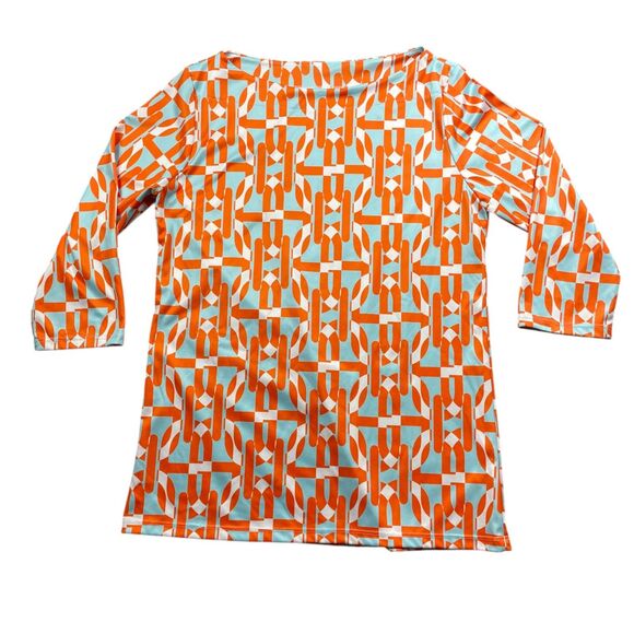 Whimsy Rose Large Polyester 3/4 Sleeve Multi Colored Tunic (see desc) Made  USA - Picture 1 of 6